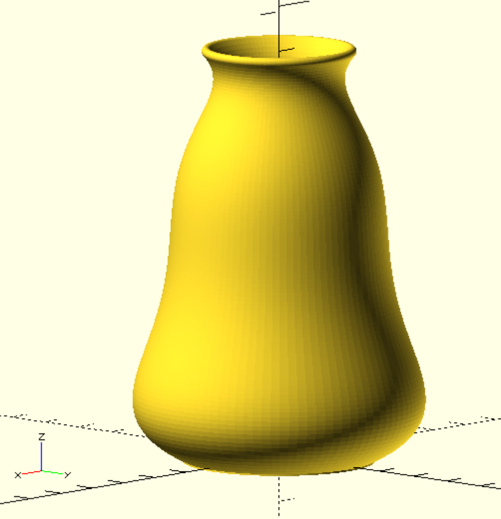 Image of a rendered bezier vase.